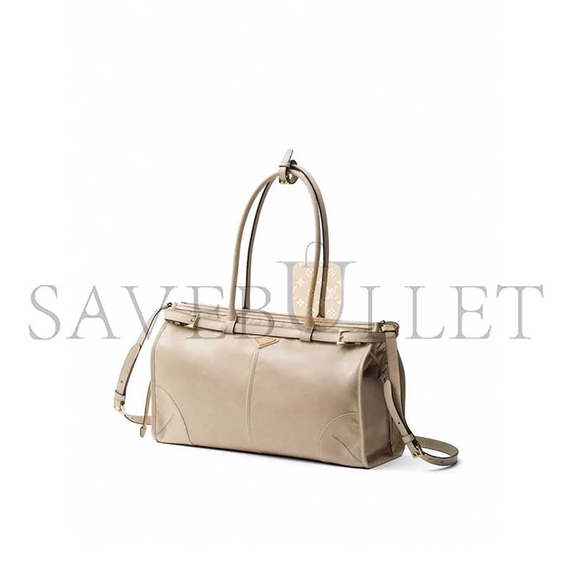 PRADA BONNIE LARGE LEATHER HANDBAG 1BA433 (38*24*12cm)